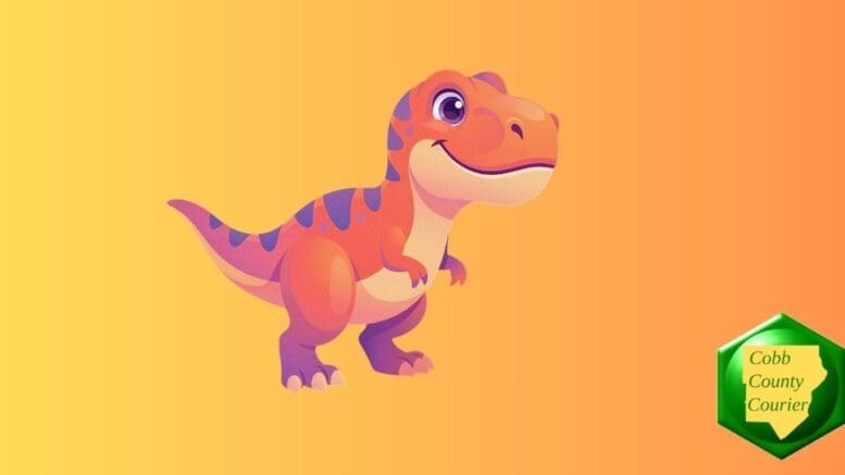 Cartoon drawing of a tyrannosaur
