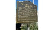 The historic marker at Lockheed Martin's Air Force Plant 6