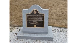 Marker for Revolutionary War soldiers in Marietta cemetery