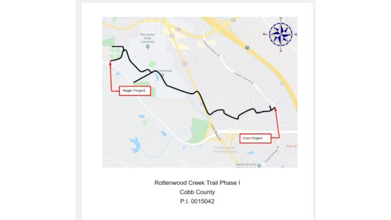 Rottenwood Creek Trail Phase 1 map