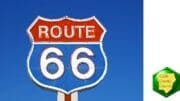 Route 66 road sign