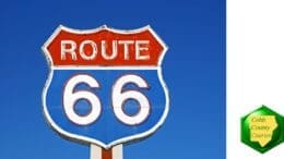 Route 66 road sign