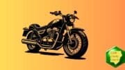 Drawing of a motorcycle