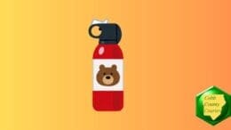 A can of bear spray with a picture of a bear on the cannister